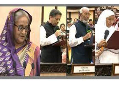 প্রধানমন্ত্রীর কাছে শপথ নেন তিন মেয়র