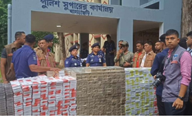 খাগড়াছড়িতে ৬৪ লাখ টাকার সিগারেট জব্দ