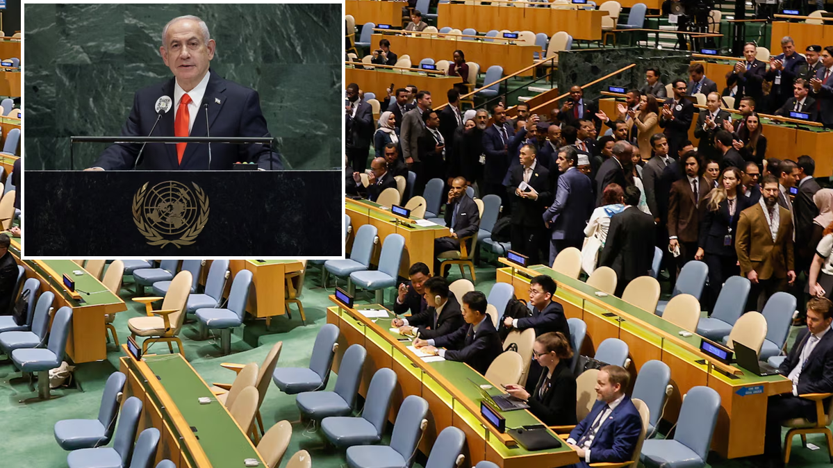 ভাষণ নেতানিয়াহুর, বিশ্ব নেতাদের ওয়াক আউট